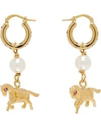Marni - Plated Horse Charm Earrings - Lyst
