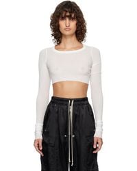 Rick Owens - Off- Ls Crop T-Shirt - Lyst