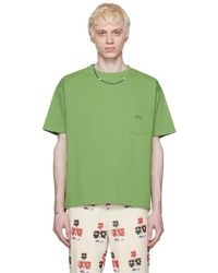 Bode - T-shirt vert à poche - Lyst