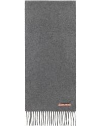 Acne Studios - Fringe Wool Skinny Scarf - Lyst