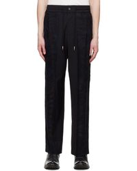 Feng Chen Wang - Pantalon Noir À Panneaux - Lyst