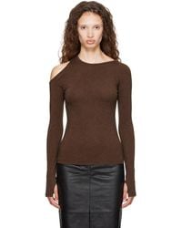 Helmut Lang - Asymmetric Long-Sleeve Top - Lyst