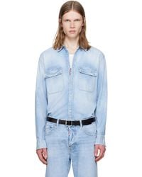 DSquared² - Light Wash Canadian Vintage Denim Shirt - Lyst