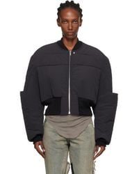 Rick Owens - Concordians Girdered Cropped Bomber Down Jacket - Lyst
