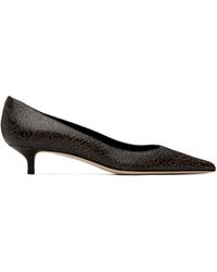 Jimmy Choo - Amelia 35 Crackled Leather Heels - Lyst