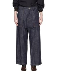 Y's Yohji Yamamoto - 80Oz Denim Long Straight Jeans - Lyst