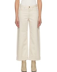 Moncler - Off- Cropped Jeans - Lyst