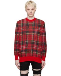 Undercover - Red Check Sweater - Lyst