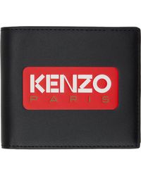 KENZO - Black Paris Bifold Wallet - Lyst