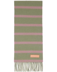 Acne Studios - Green & Pink Striped Scarf - Lyst