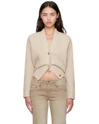 R13 - Split Hem Ribbed Cardigan - Lyst
