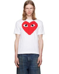 COMME DES GARÇONS PLAY - Heart Emblem' T-Shirt - Lyst