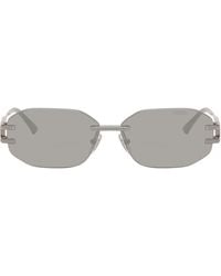 Versace - Gunmetal Logo Plaque Sunglasses - Lyst