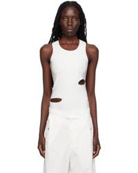 Dion Lee - White Slit Tank Top - Lyst