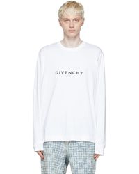 Givenchy - T-shirt à manches longues blanc en coton - Lyst