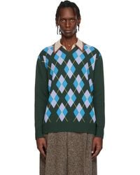 Dries Van Noten - Argyle Sweater - Lyst