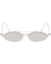 Fendi - Silver Baguette Sunglasses - Lyst