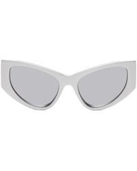 Balenciaga - Silver Led Frame Sunglasses - Lyst
