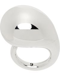 Bottega Veneta - Silver Drop Ring - Lyst