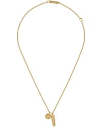 Ambush Collier doré à breloques graphiques - Métallisé