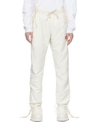 KANGHYUK - Pantalon de survêtement blanc cassé édition reebok - Lyst