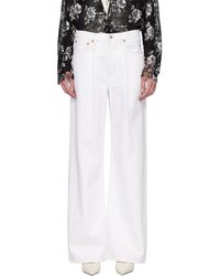 R13 - Jean Ample Damon Blanc Exclusif À Ssense - Lyst