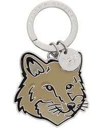 Maison Kitsuné - Silver Bold Fox Head Metal Keychain - Lyst