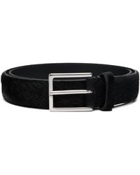 Anderson's - Narrow Pony Leather Buckle Belt - Lyst