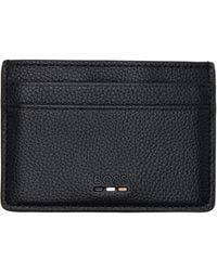 BOSS - Faux-Leather Money Clip Card Holder - Lyst