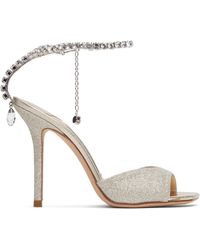 Jimmy Choo - Sandales À Talon Saeda 100 Argentées - Lyst