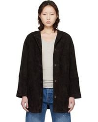 Loulou de Saison - Waren Oval Suede Coat - Lyst