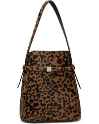 TOTEME - Tan Belted Pony Hair Bucket Bag - Lyst