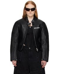 Vetements - Securite Motorcross Leather Jacket - Lyst
