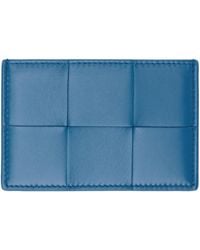 Bottega Veneta - Blue Cassette Card Holder - Lyst