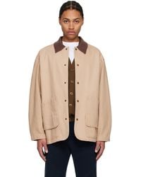 LE17SEPTEMBRE - Tan Knit Collar Field Jacket - Lyst