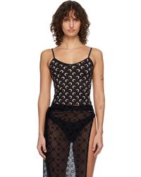 Marine Serre - Moon Printed Jersey Straps Camisole - Lyst