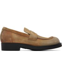 MM6 by Maison Margiela - Washed Suede Biker Loafers - Lyst