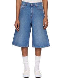 ERL - Denim Indiana Skate Shorts - Lyst