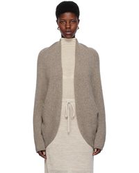 Lauren Manoogian - Cardigan taupe à coupe horizontale - Lyst