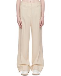 Off-White c/o Virgil Abloh - Beige Formal Over Trousers - Lyst
