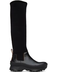 Jil Sander - Black Leather Tall Boots - Lyst