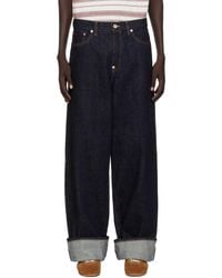 KENZO - Paris Turn Up Wide Fit Jeans - Lyst