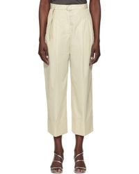 3.1 Phillip Lim - Off- Double Pleat Wide Cropped Trousers - Lyst
