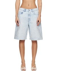 CASABLANCA - Hotfix Baggy Denim Shorts - Lyst
