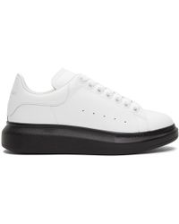 navy blue and white alexander mcqueen sneakers