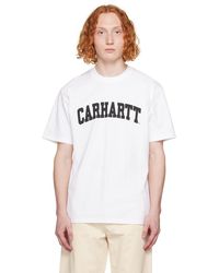Carhartt - T-shirt de style collégial blanc à logo script - Lyst