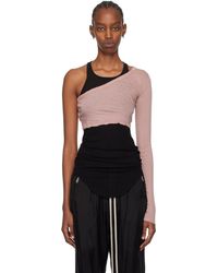 Rick Owens - Pink ziggy Long Sleeve T-shirt - Lyst