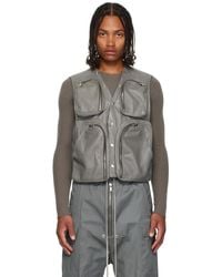 Rick Owens - Concordians Leather Cargo Vest - Lyst