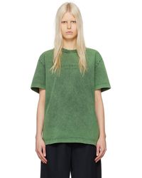 Alexander Wang - T-shirt vert à logo gaufré - Lyst