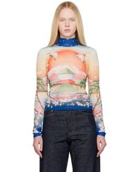CASABLANCA - Tennis Club" Mesh Top - Lyst